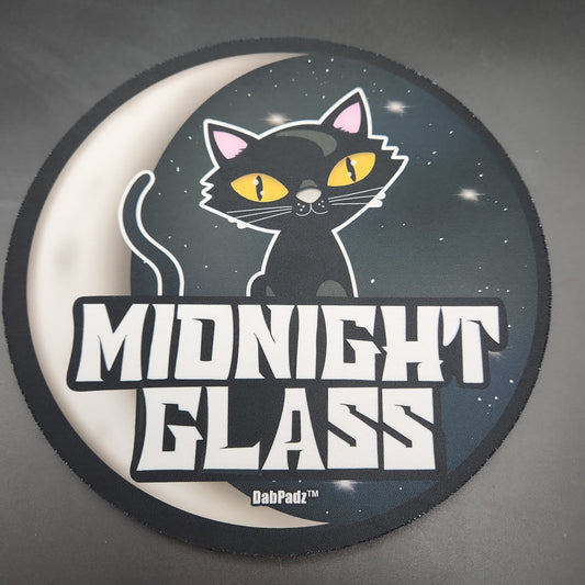 Midnight Glass Round 8" Dab Mat-Avernic Smoke Shop