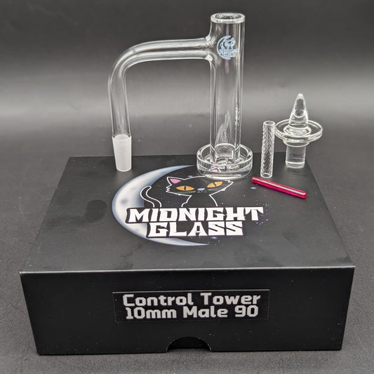 Midnight Quartz 80mm Control Tower Set 10mm-Avernic Smoke Shop