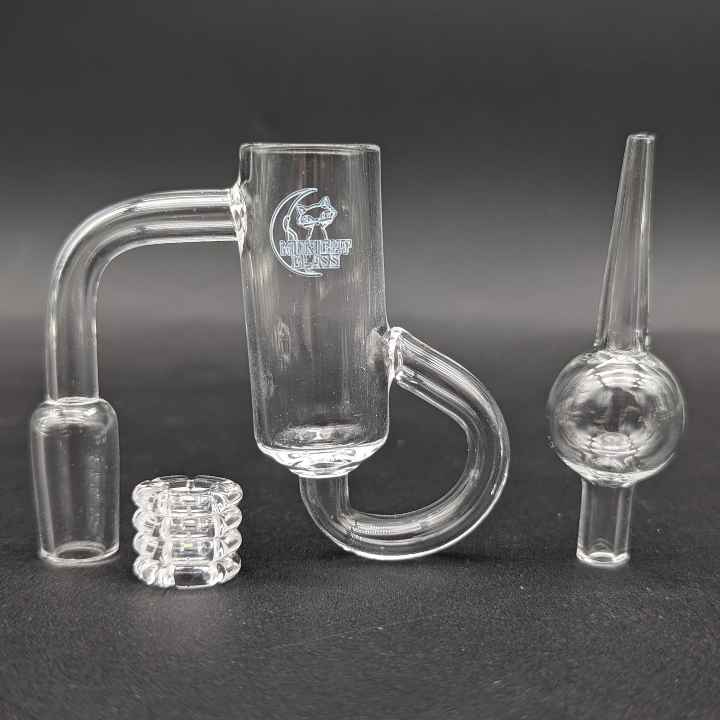 Midnight Quartz Diamond Knot Loop Banger-Avernic Smoke Shop