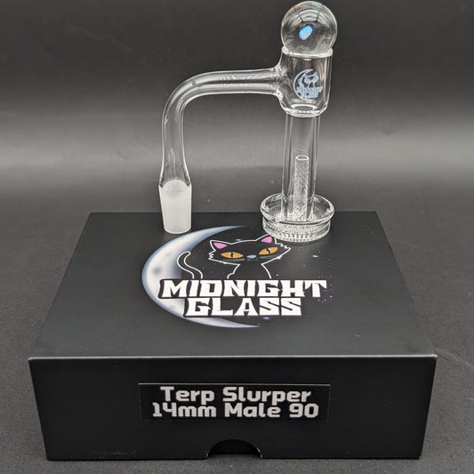 Midnight Quartz Grided Slurper Set 14mm-Avernic Smoke Shop