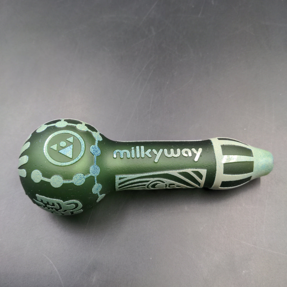 Milkyway "Mayan Face" in Color Hand Pipe-Avernic Smoke Shop