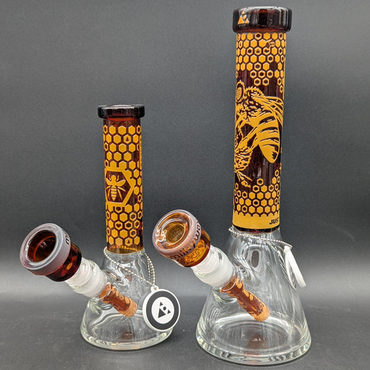 Milkyway Glass Honeycomb Nectar Beaker Bong-Meech Madness Smoke Shop