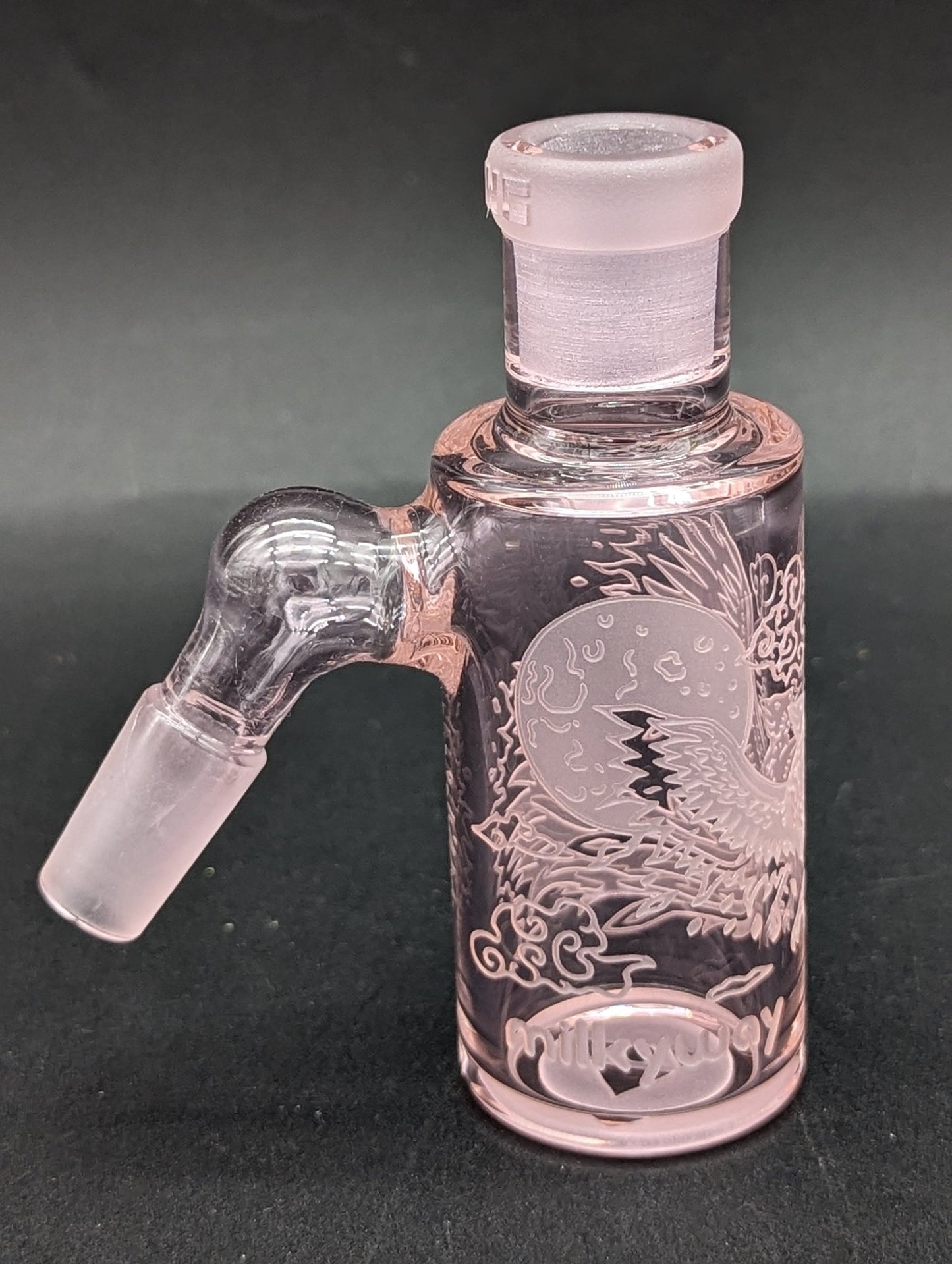Milkyway Glass "Phoenix" Dry Ash Catcher 14mm - Pink - Meech Madness Smoke Shop