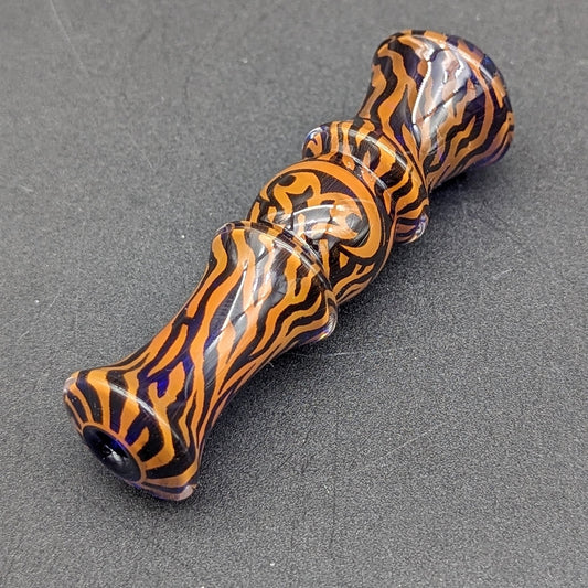 Mothership Glass "Tiger Safari" Chillum - Meech Madness Smoke Shop