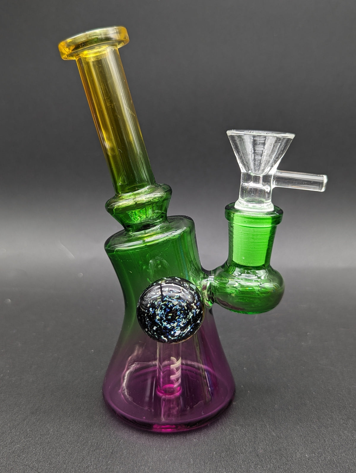 Multi Color Fade Bent Neck Mini Beaker-Avernic Smoke Shop