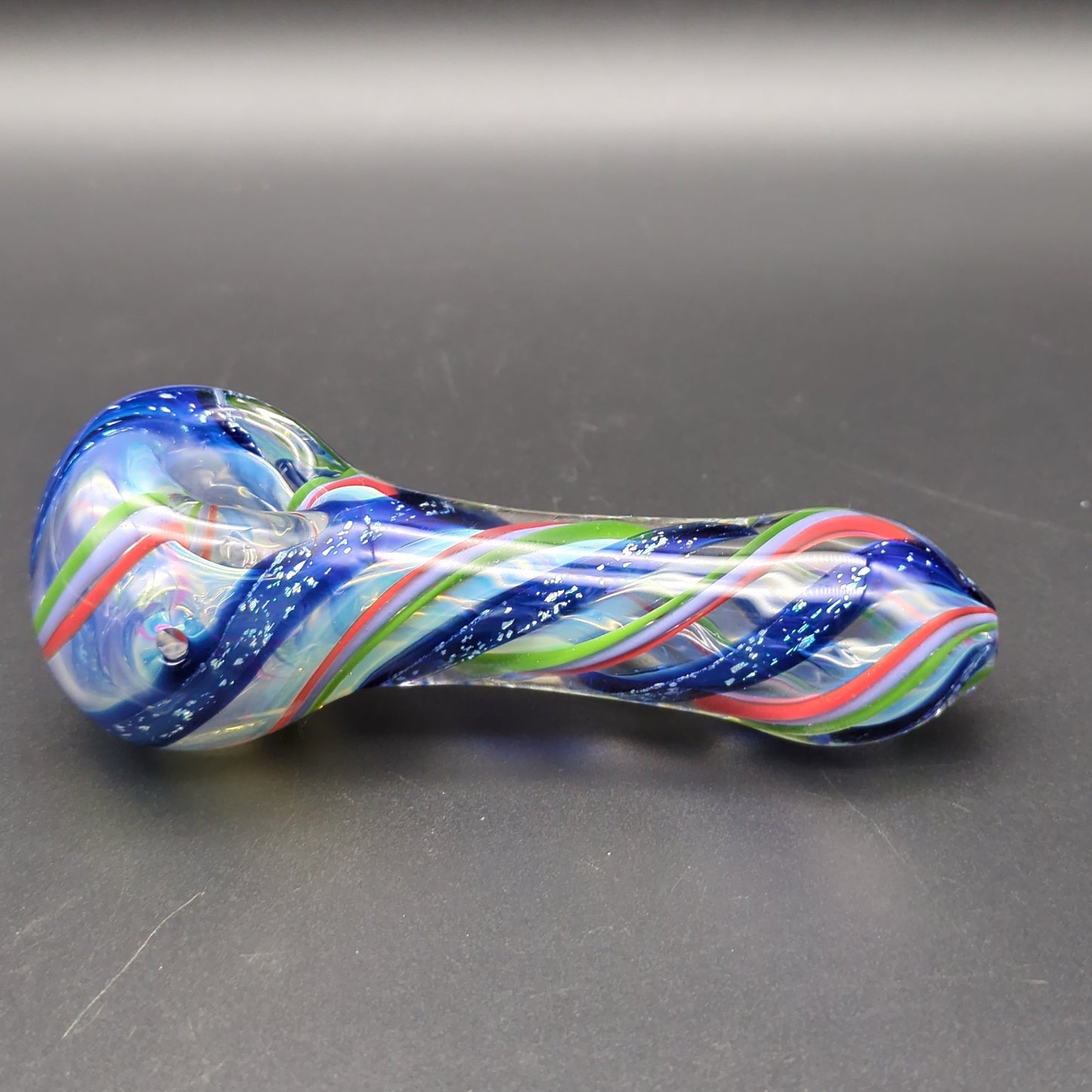 Multicolor Dichro Swirl Hand Pipe w/ Screen-Avernic Smoke Shop