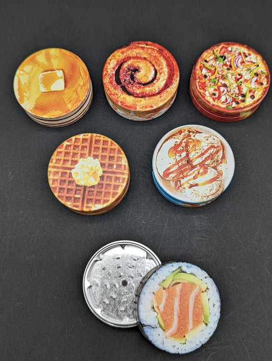 Munchies Themed 2 Piece Herb Grinders-Avernic Smoke Shop