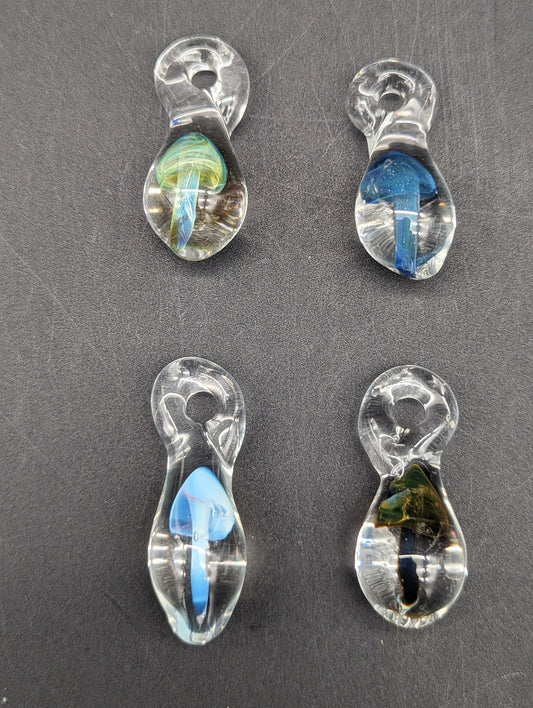 Mushroom Teardrop Pendants - Reading Glass Militia-Meech Madness Smoke Shop
