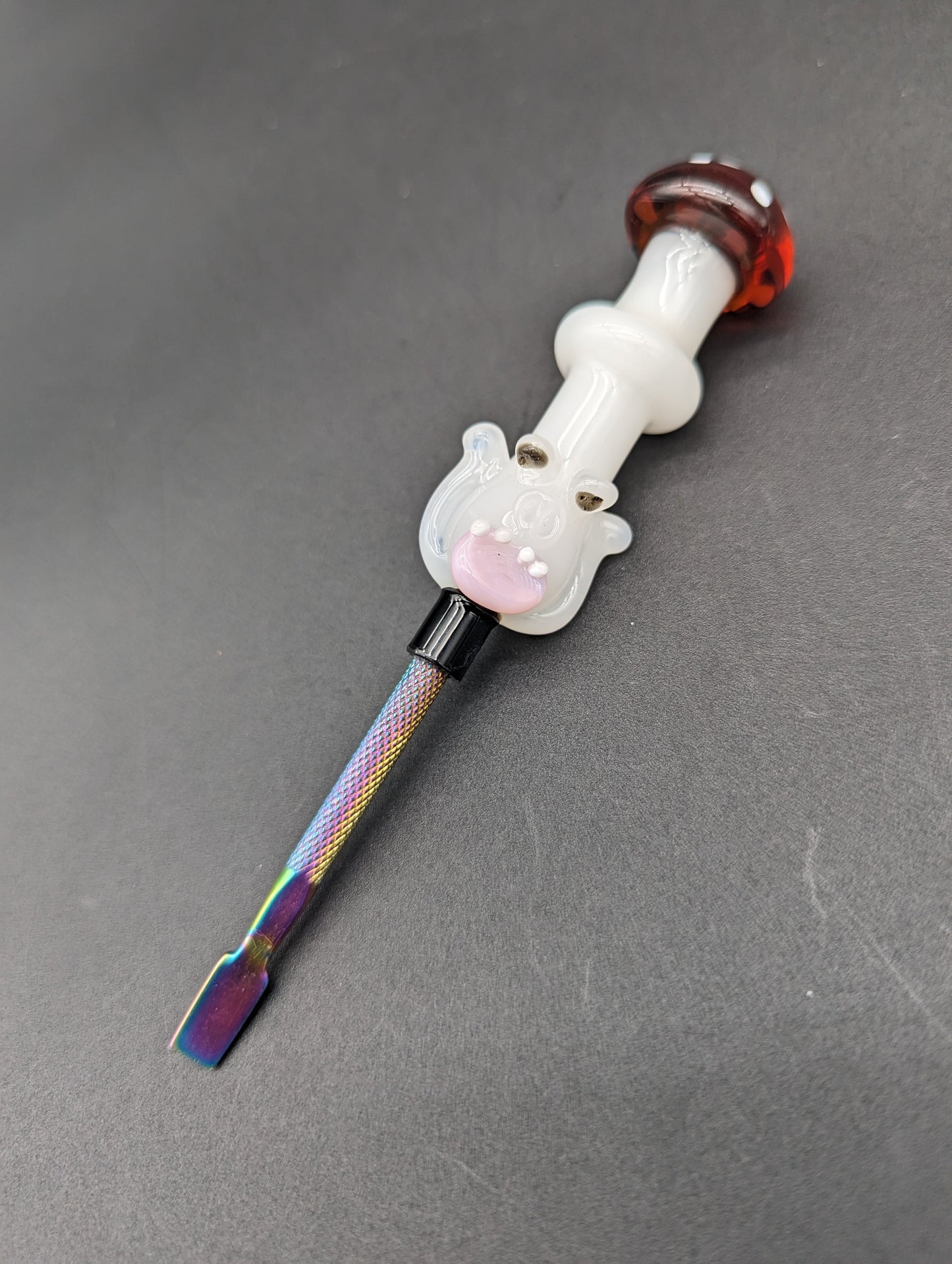 Mushroom Troll Glass and Metal Dab Tool-Meech Madness Smoke Shop