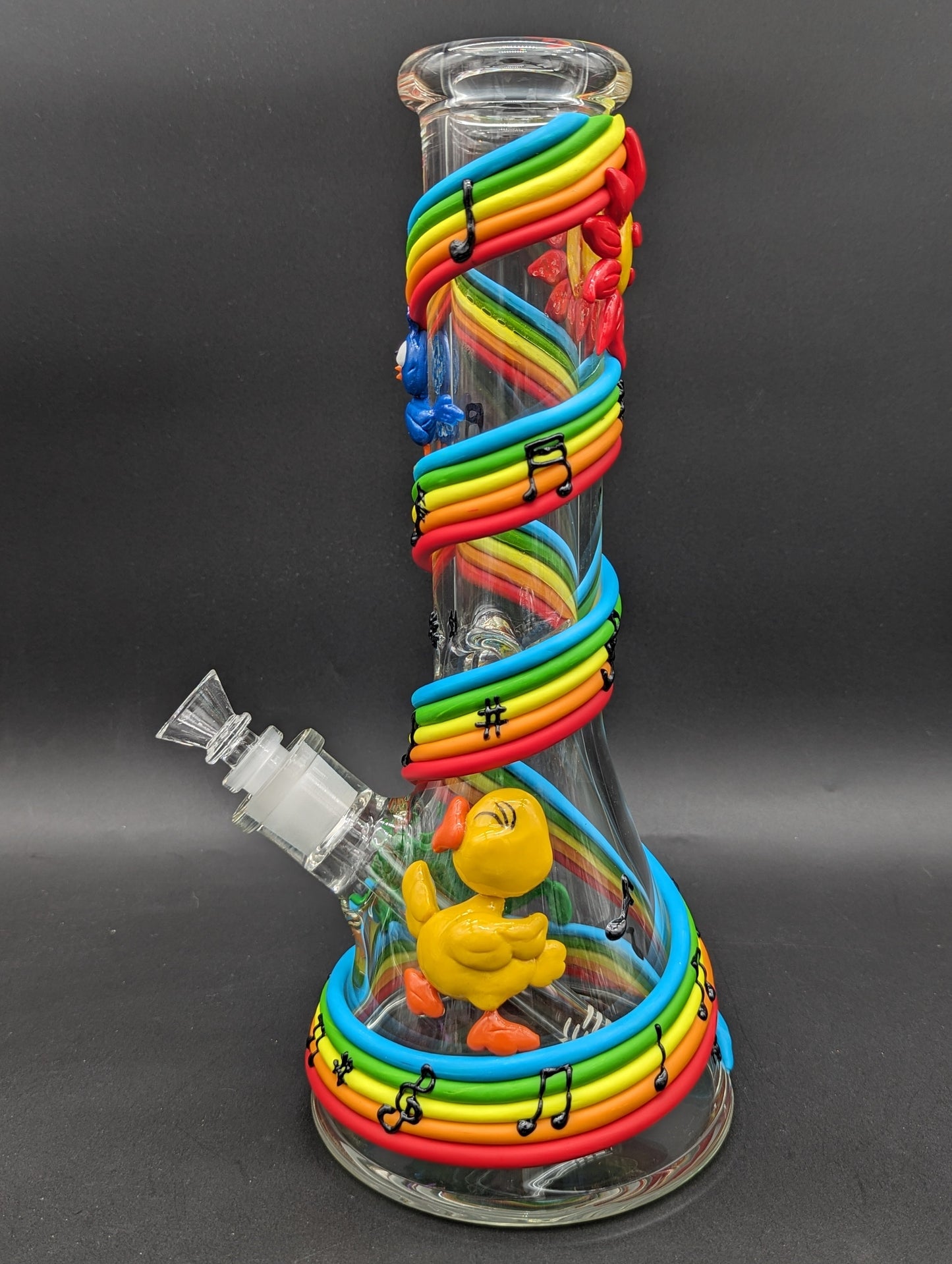 Musical Rainbow 12.5" 3D Beaker Bong-Avernic Smoke Shop