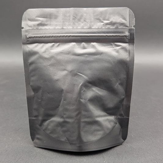 Mylar Bag Matte Black/Black- 1/8 (3.5g)-Meech Madness Smoke Shop