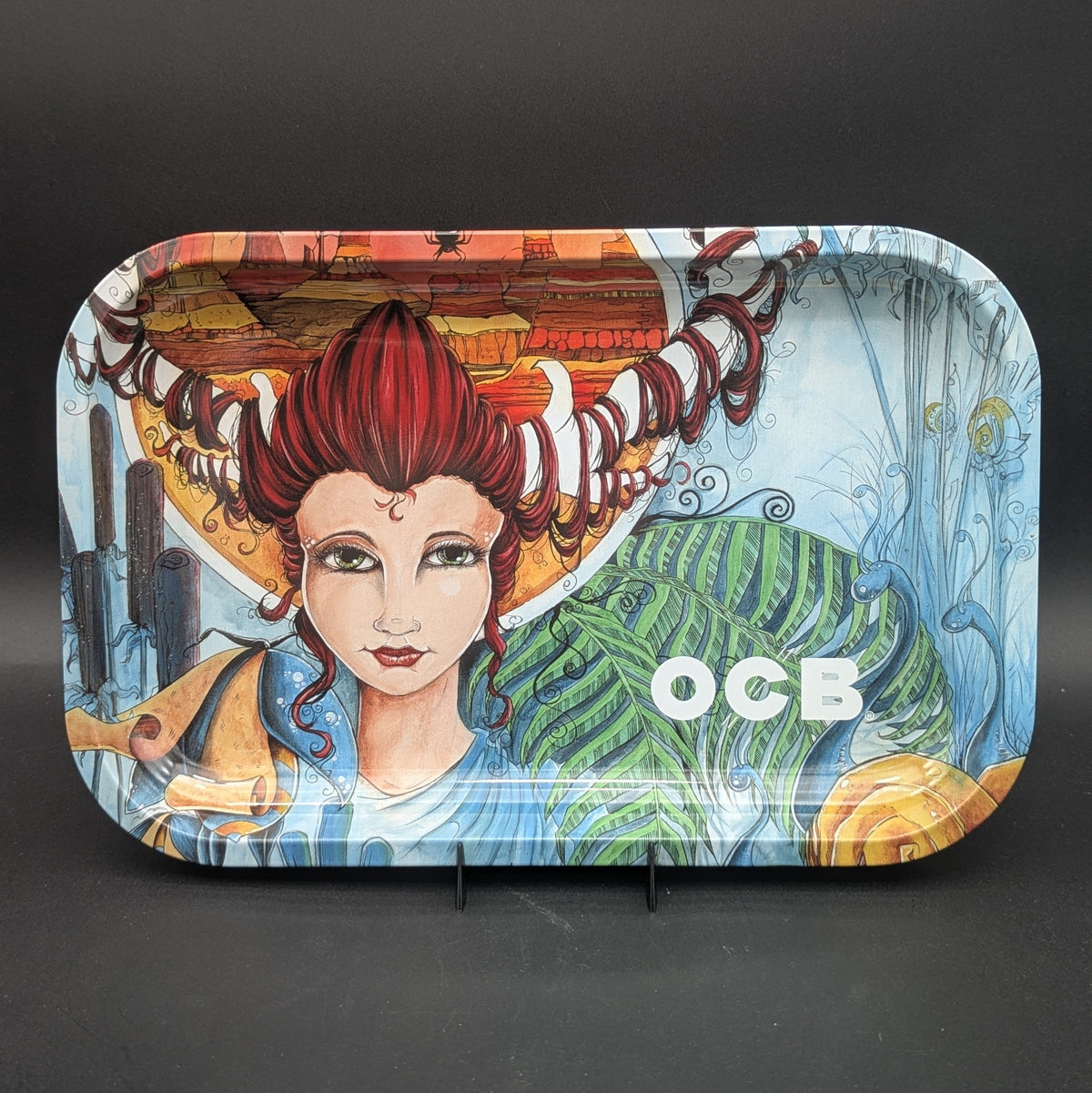 OCB Artist Series Metal Rolling Tray | 11"x7.5"-Avernic Smoke Shop