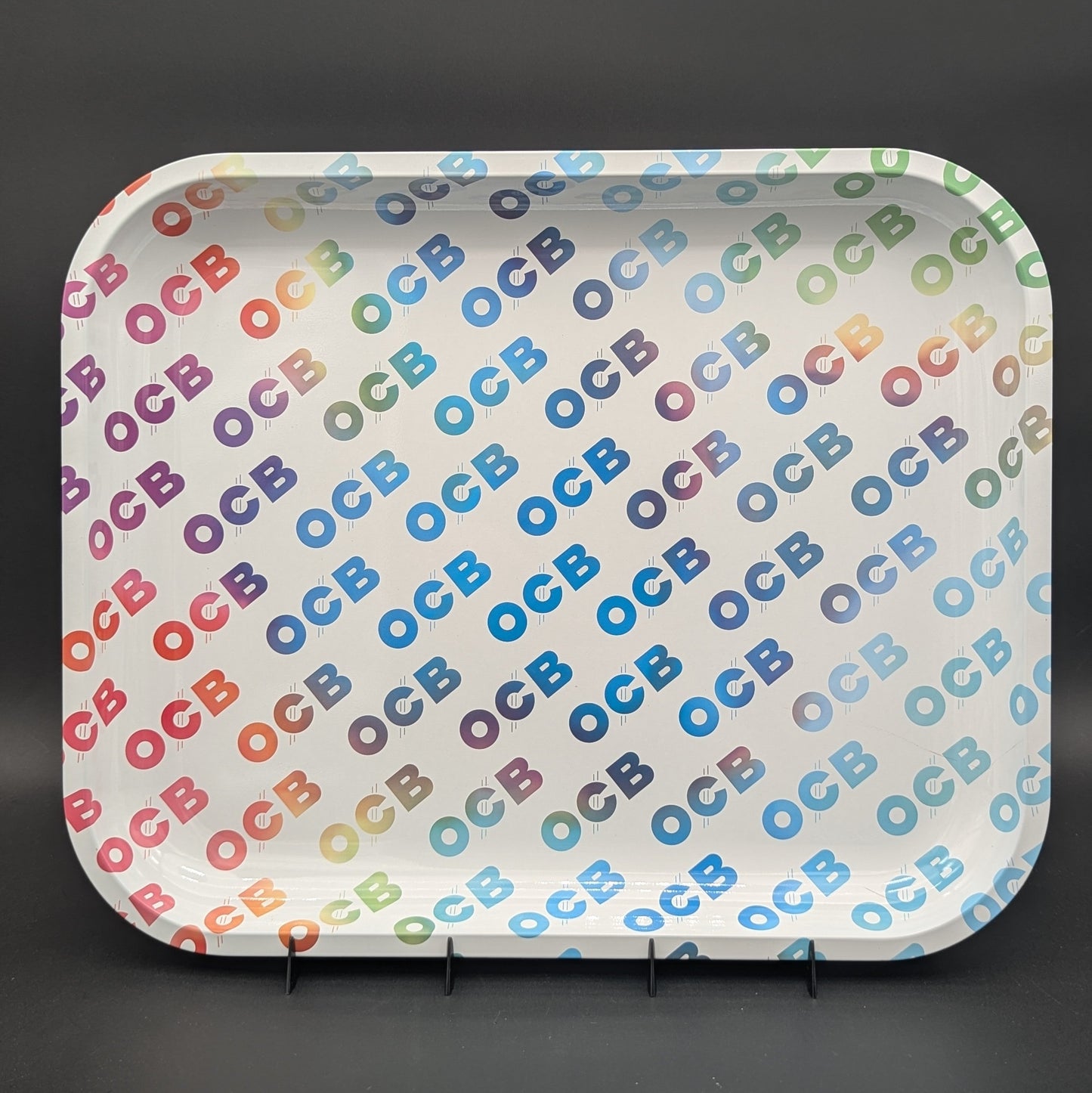 OCB Metal Rolling Tray | Rainbow | 14"x11"-Avernic Smoke Shop