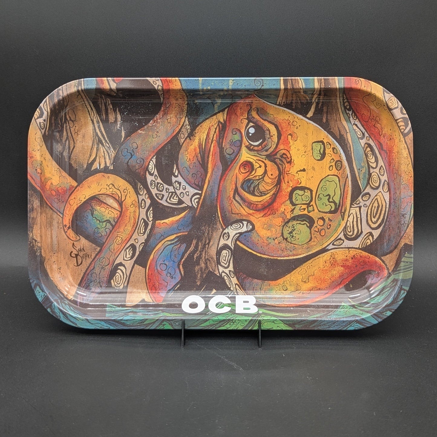 OCB Sean Max Metal Rolling Tray | 11"x7.5"-Avernic Smoke Shop