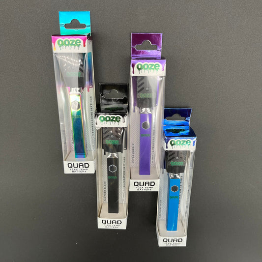 Ooze Quad Flex Temp Square Vape Pen 510 Battery w/ Charger | 500mAh-Avernic Smoke Shop