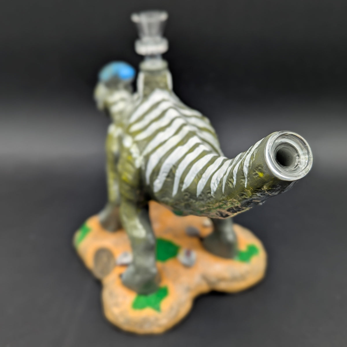 Parasaurolophus Dinosaur Bong - Glass and Resin-Meech Madness Smoke Shop
