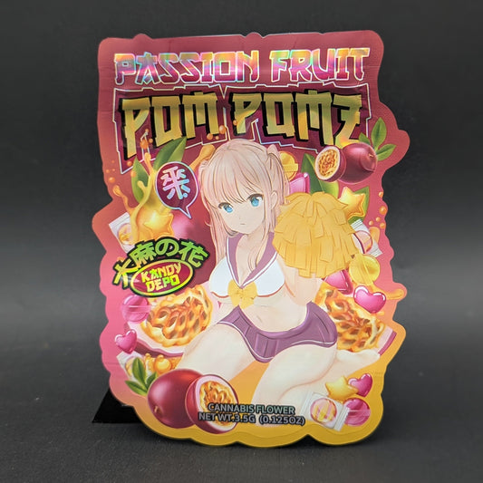 Passion Fruit Pom Poms 3.5g Mylar Bag-Meech Madness Smoke Shop
