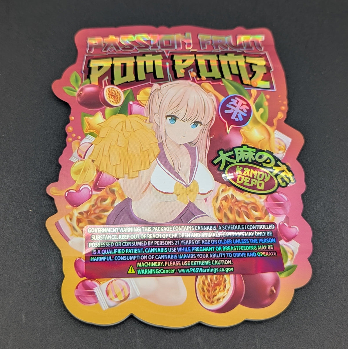 Passion Fruit Pom Poms 3.5g Mylar Bag-Meech Madness Smoke Shop