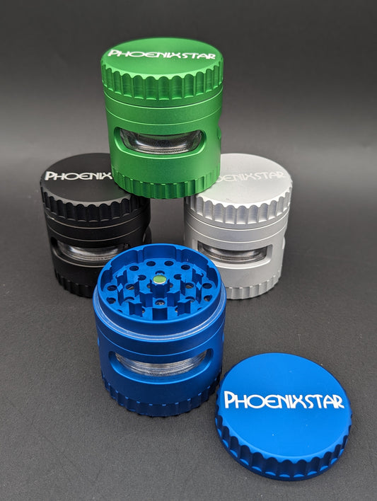 Phoenix 2.5" Gripped Grinder w/ Window-Avernic Smoke Shop