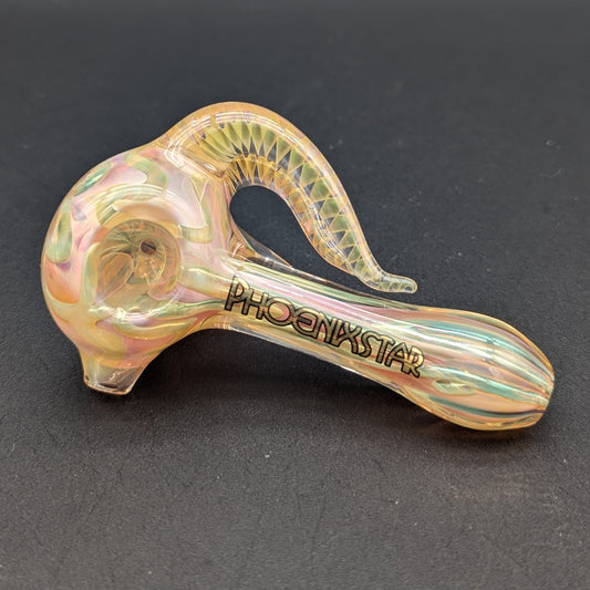 Phoenix Dual Horned Fumed Hand Pipe - Meech Madness Smoke Shop