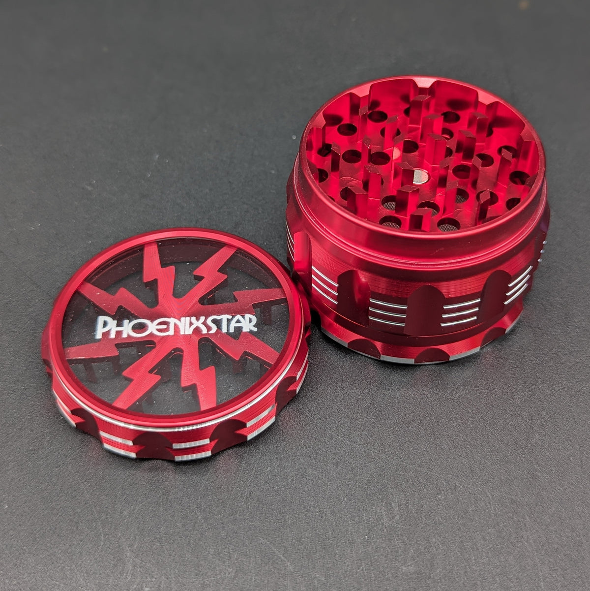 Phoenix Full Color Gripped Lightning Grinders-Meech Madness Smoke Shop