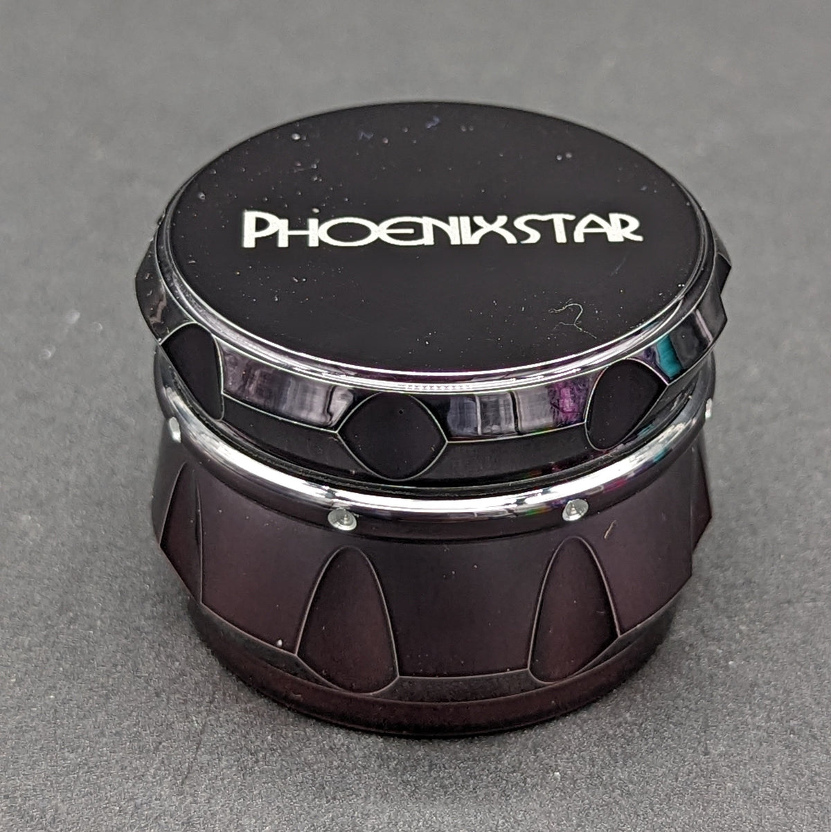 Phoenix Mini 50mm Chrome Herb Grinder-Meech Madness Smoke Shop