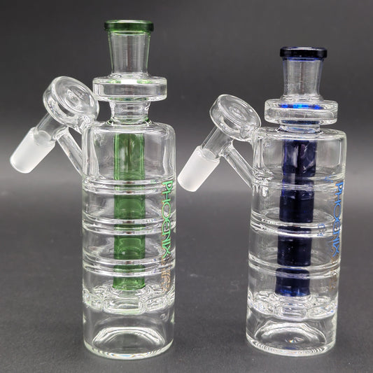 Phoenix Ribbed Ash Catcher with Perc 14mm 45°-Avernic Smoke Shop