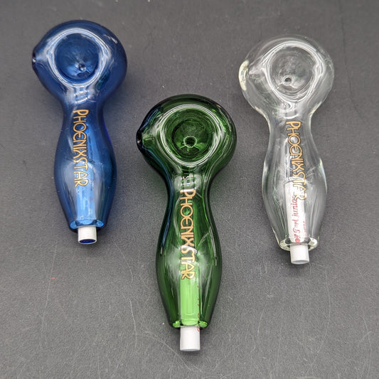 Phoenix Solid Color Hand Pipes w/ Pfeifen Filter-Avernic Smoke Shop