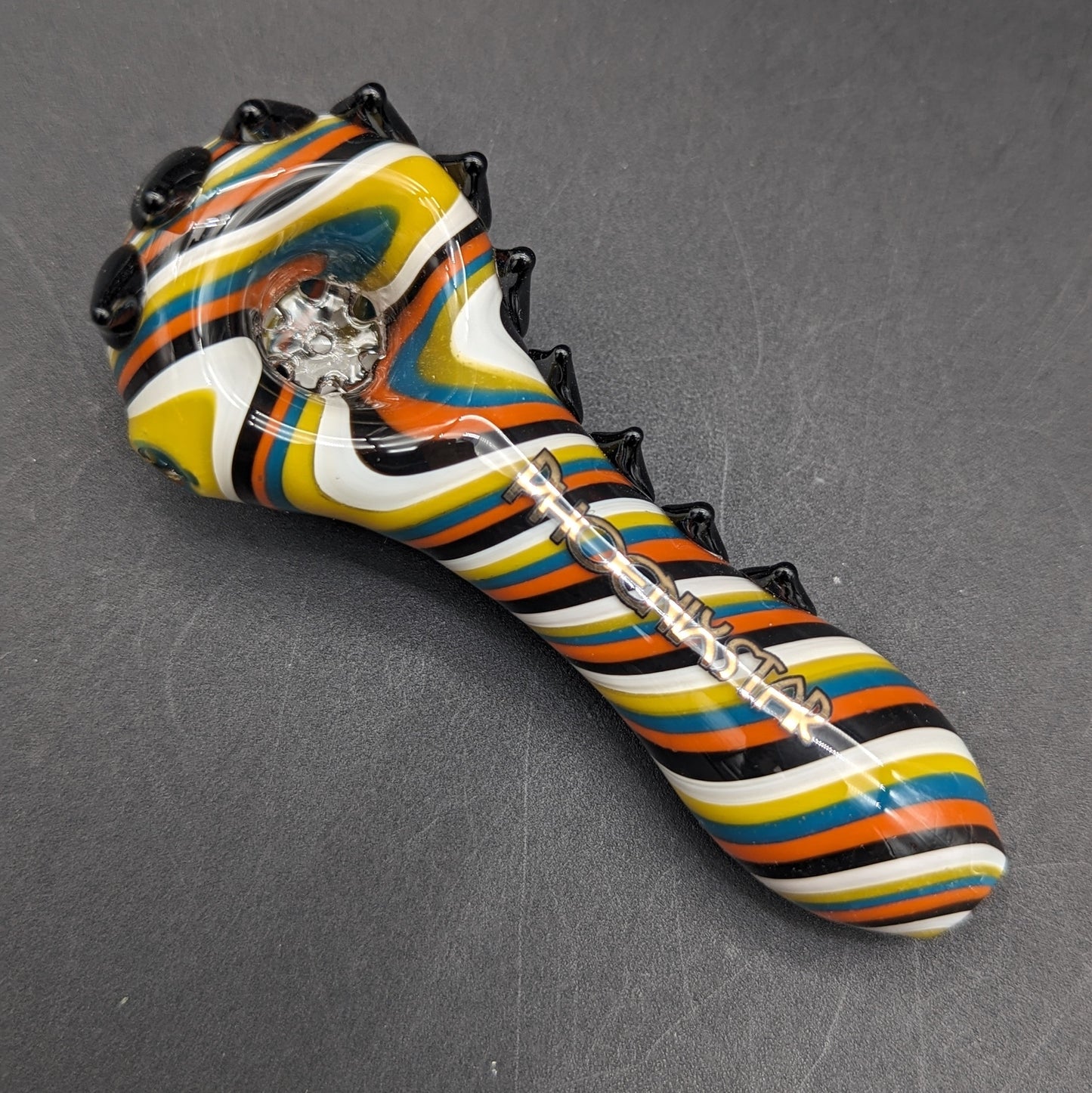 Phoenix Worked Studded Pipe w/ Screen-Avernic Smoke Shop