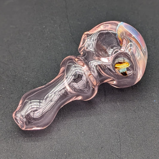 Pink Mushroom Spoon Pipe - Reading Glass Militia-Meech Madness Smoke Shop
