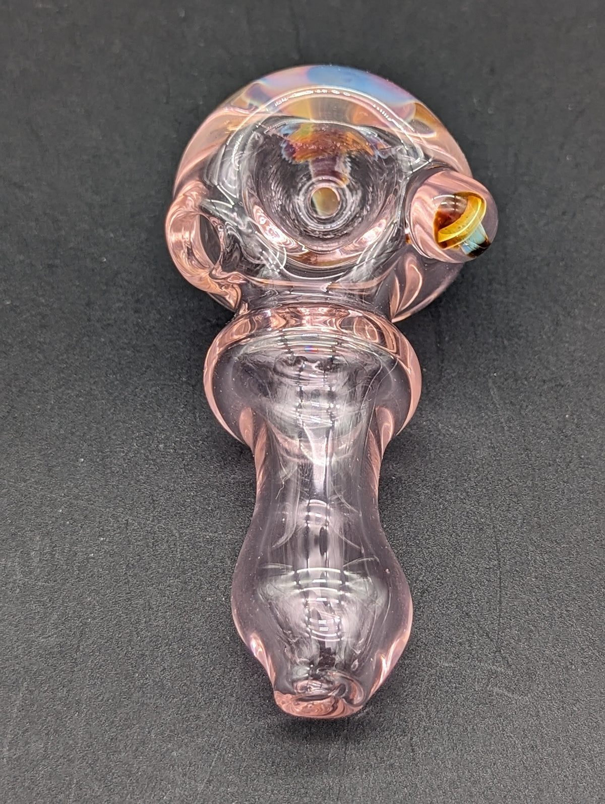 Pink Mushroom Spoon Pipe - Reading Glass Militia-Meech Madness Smoke Shop