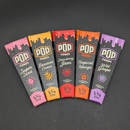 POP Cones Unbleached | Assorted Flavors | 1 1/4"-Avernic Smoke Shop