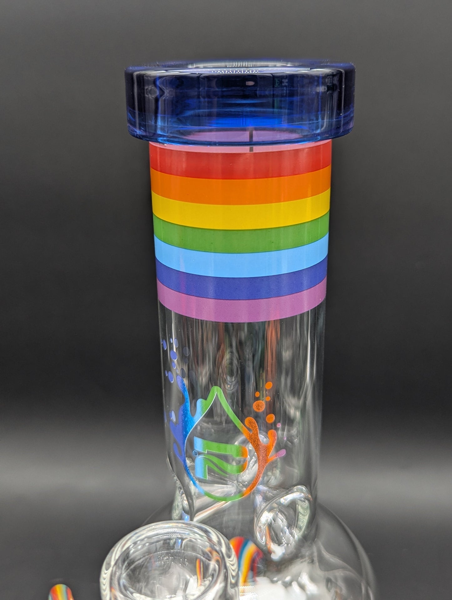 Pulsar Acid Rainbows Bubble Base Glass Water Pipe | 12.75"-Avernic Smoke Shop