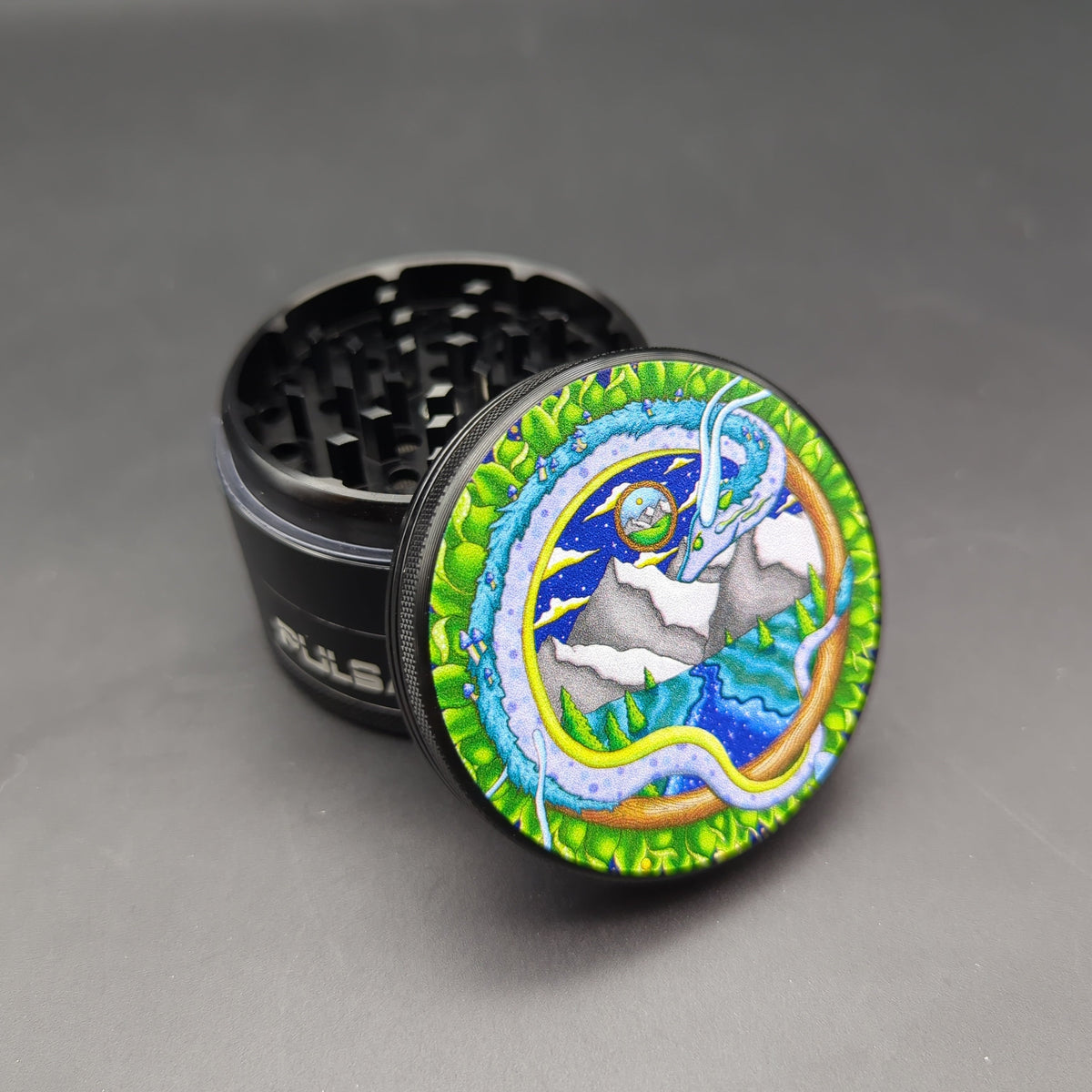 Pulsar Artist Series Metal Grinder | Remembering Dragon | 4pc | 2.5"-Avernic Smoke Shop