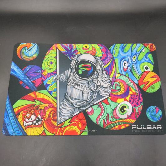 Pulsar DabPadz Dab Mat - Psychedelic Spaceman | 16"x10" - Avernic Smoke Shop