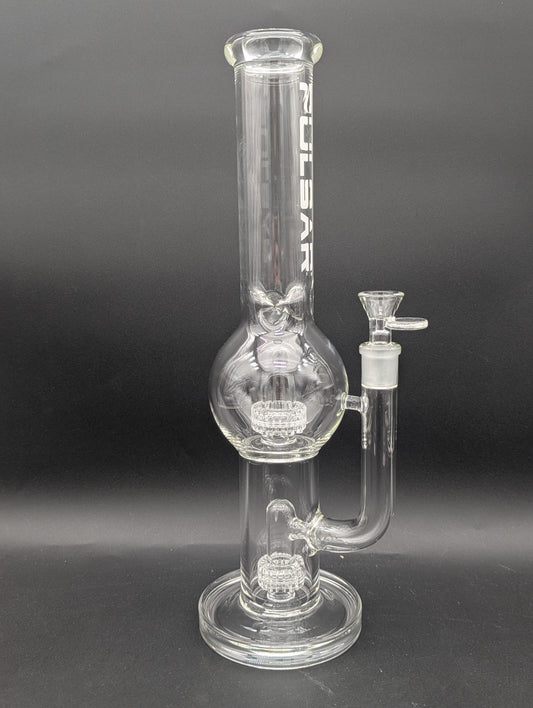 Pulsar Double Chamber Bubble Glass Water Pipe | 14"-Avernic Smoke Shop