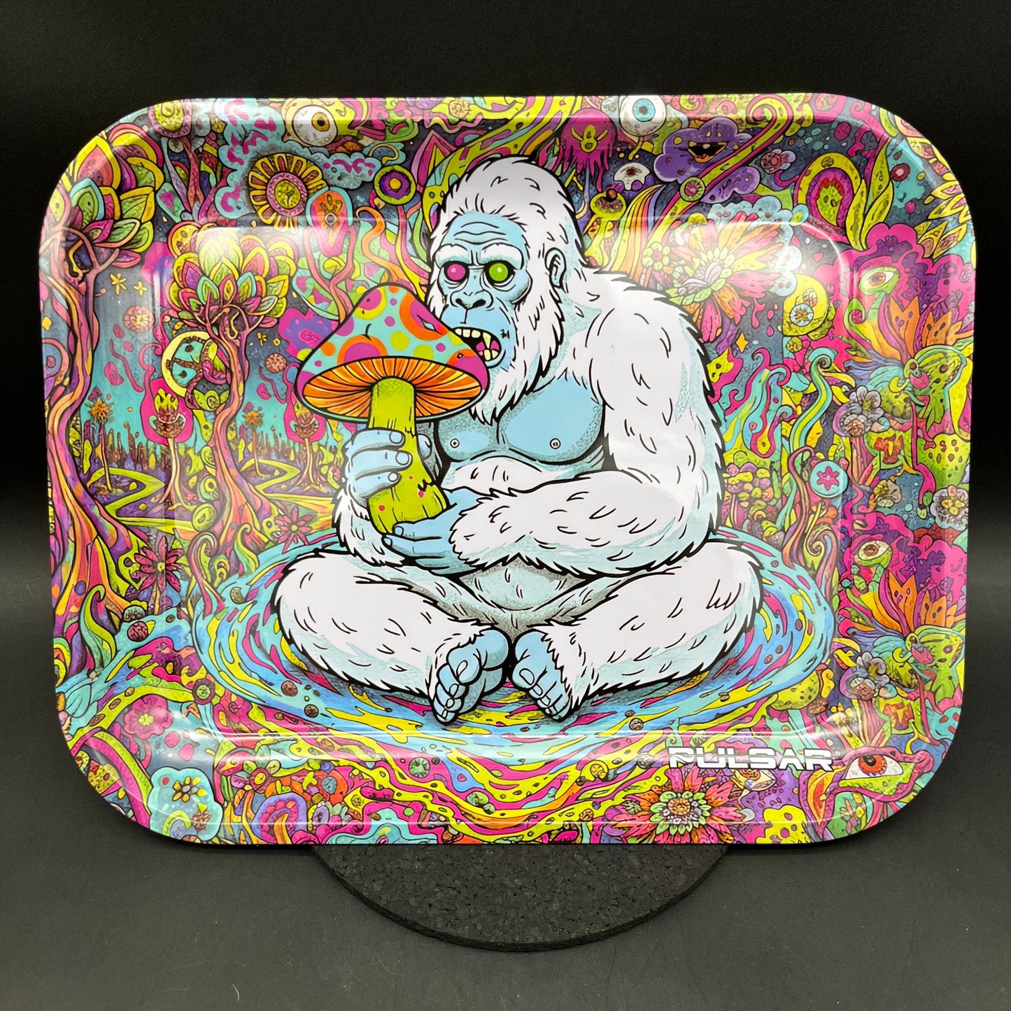 Pulsar Large Metal Rolling Tray | Trippin' Yeti | 13"x11"-Avernic Smoke Shop