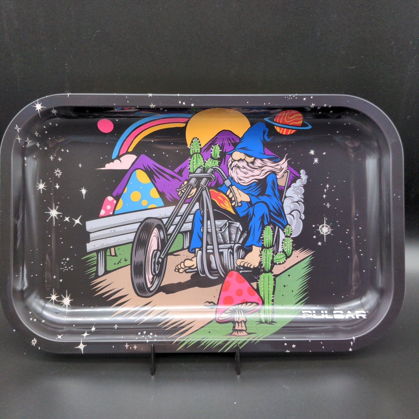 Pulsar Metal Trippy Wizard Rolling Tray - Meech Madness Smoke Shop