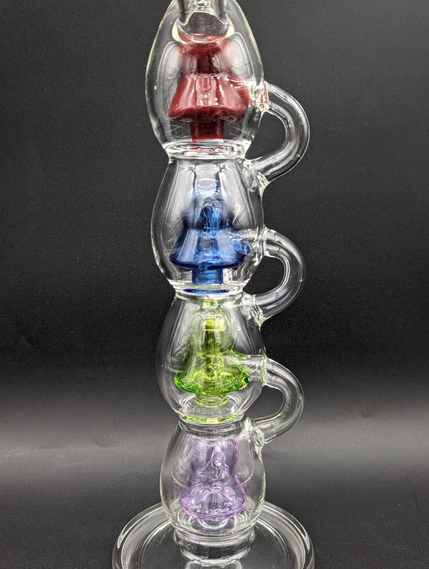 Pulsar Stacks on Stacks Glass Water Pipe | 12" - Meech Madness Smoke Shop