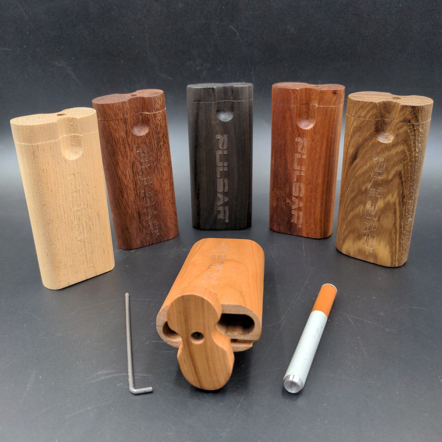 Pulsar Straight Wood Twist Top Dugout | 4"-Avernic Smoke Shop