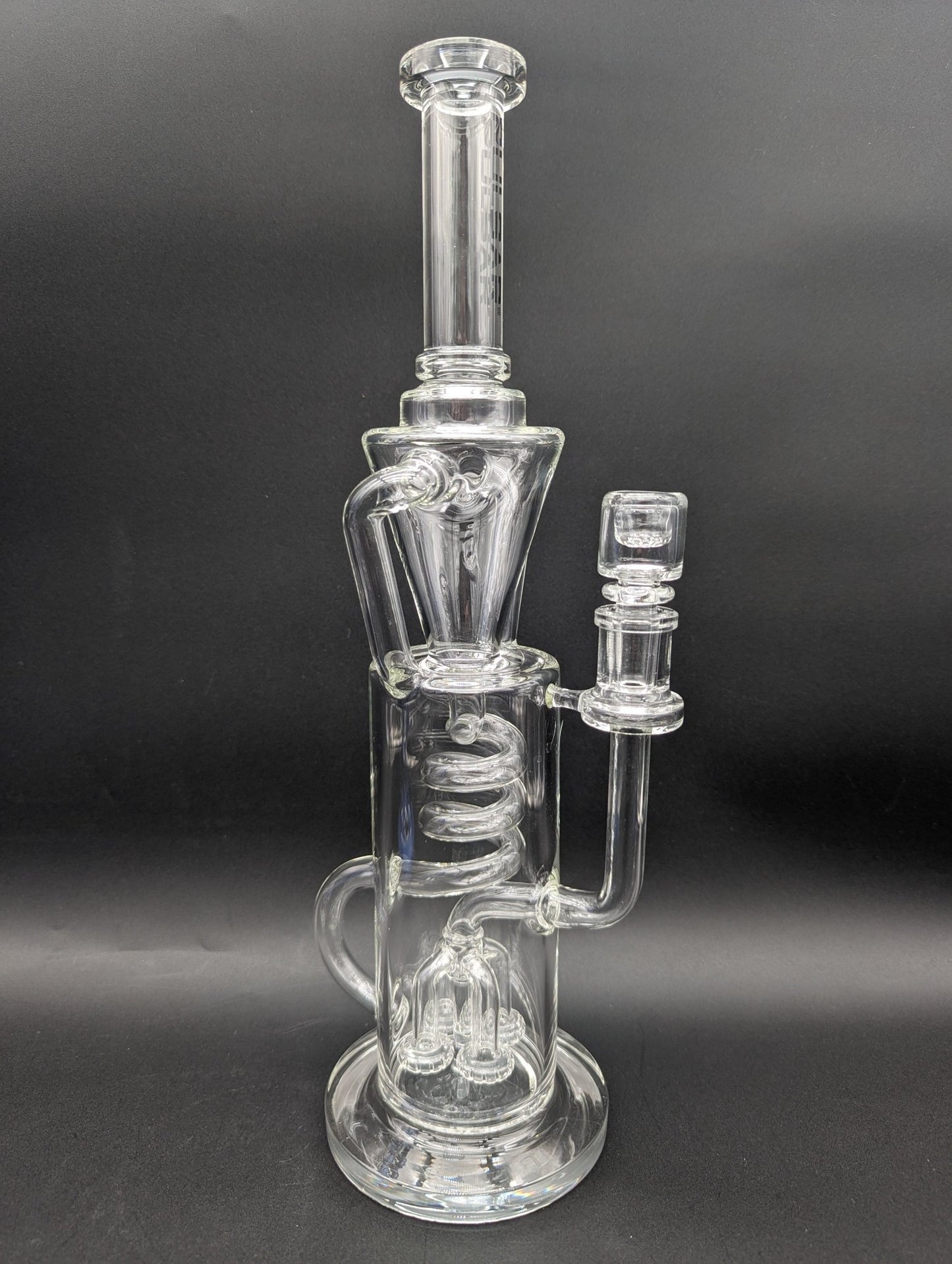 Pulsar Twister Glass Recycler Water Pipe | 14.5" - Meech Madness Smoke Shop