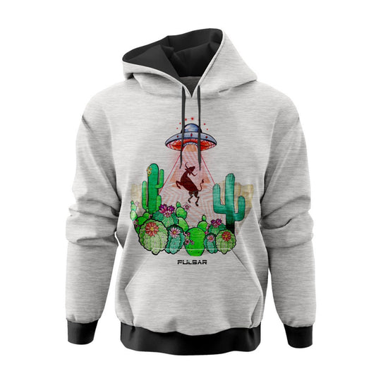 Pulsar Ultra Soft Pullover Hoodie | Psychedelic Cow Abduction | Gray-Meech Madness Smoke Shop