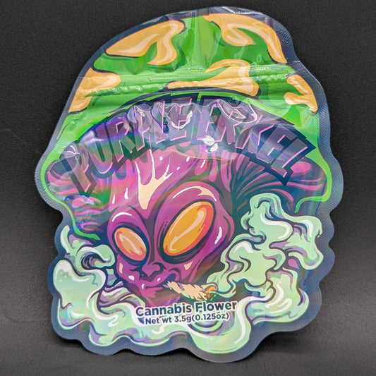 Purple Erkel 3.5g Mylar Bags-Avernic Smoke Shop
