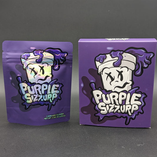 Purple Sizzurp 3.5g Mylar Bag or Box – Sold Separately-Meech Madness Smoke Shop
