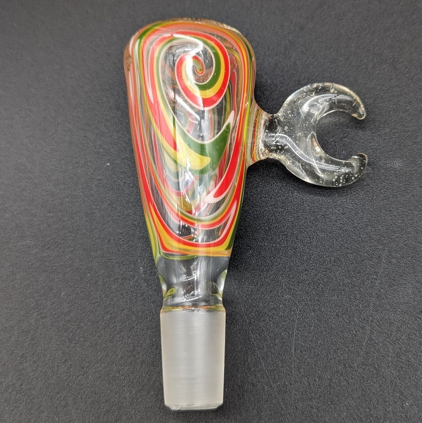 Rasta Bong Bowls w/ Moon Handle 14mm - By Homie G Glass - Meech Madness Smoke Shop