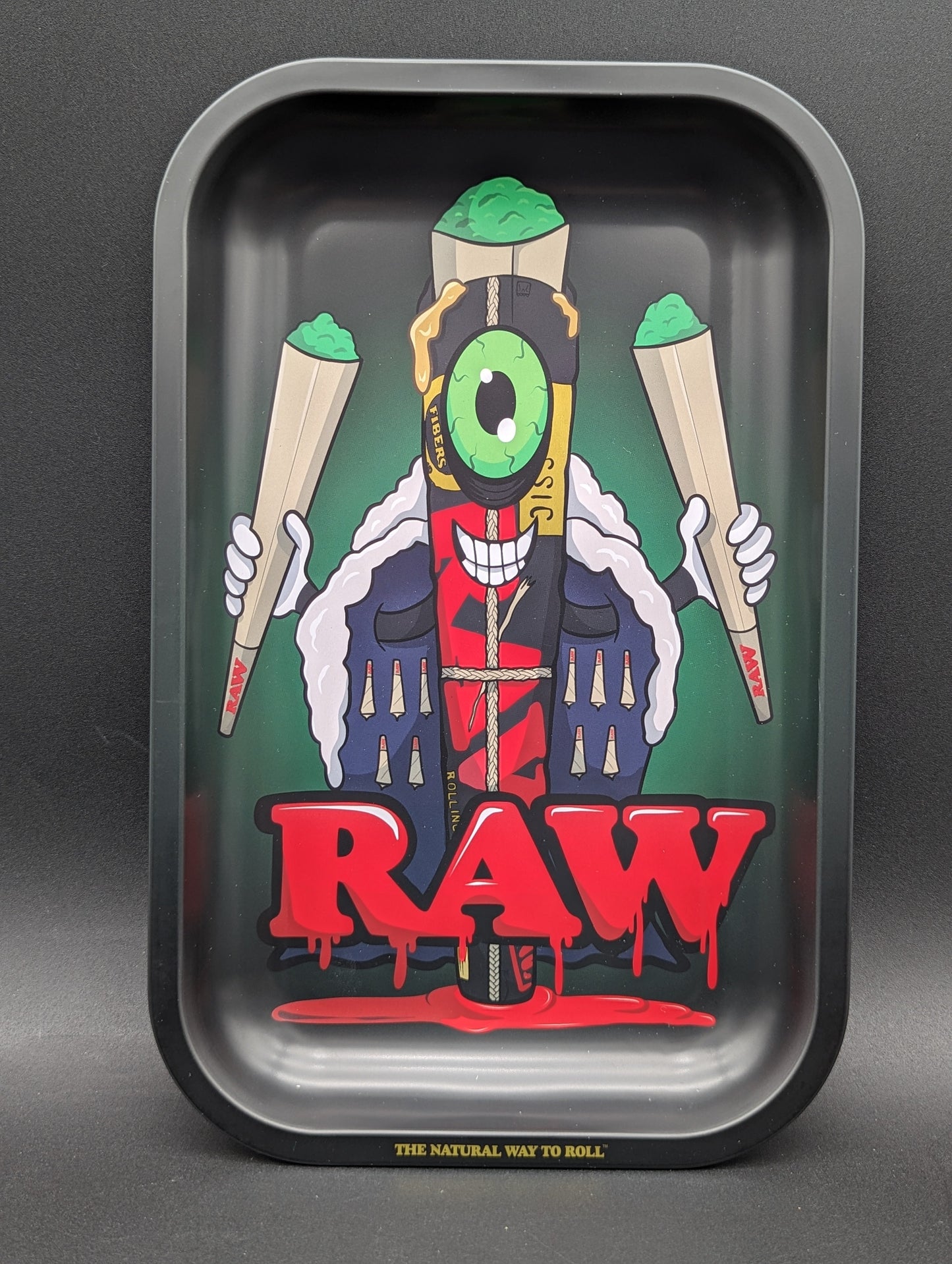 RAW Black Cone Monster Metal Rolling Tray | 11"x7"-Avernic Smoke Shop