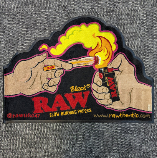RAW® - Black Lit Floor Mat-Avernic Smoke Shop