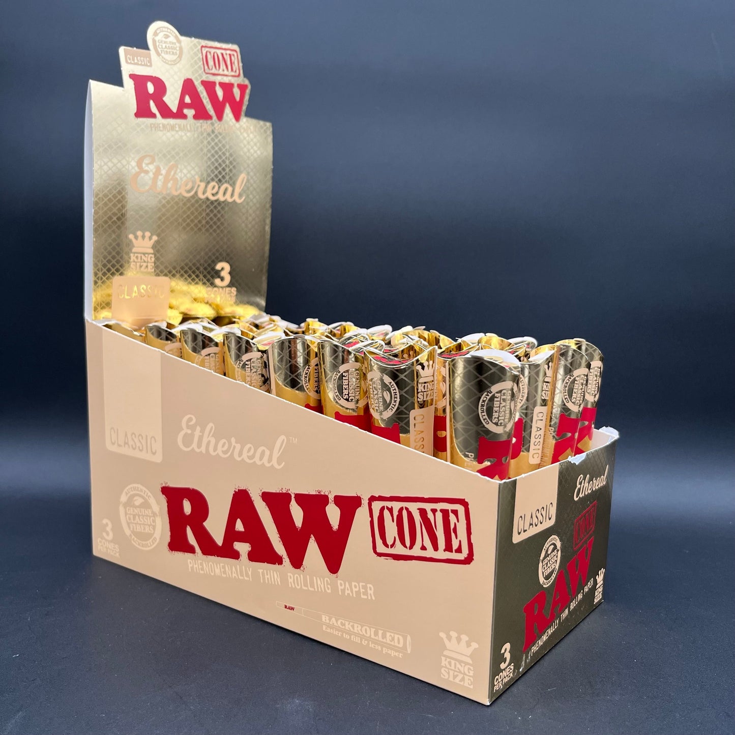 RAW Ethereal Cones - King - 3pk-Avernic Smoke Shop