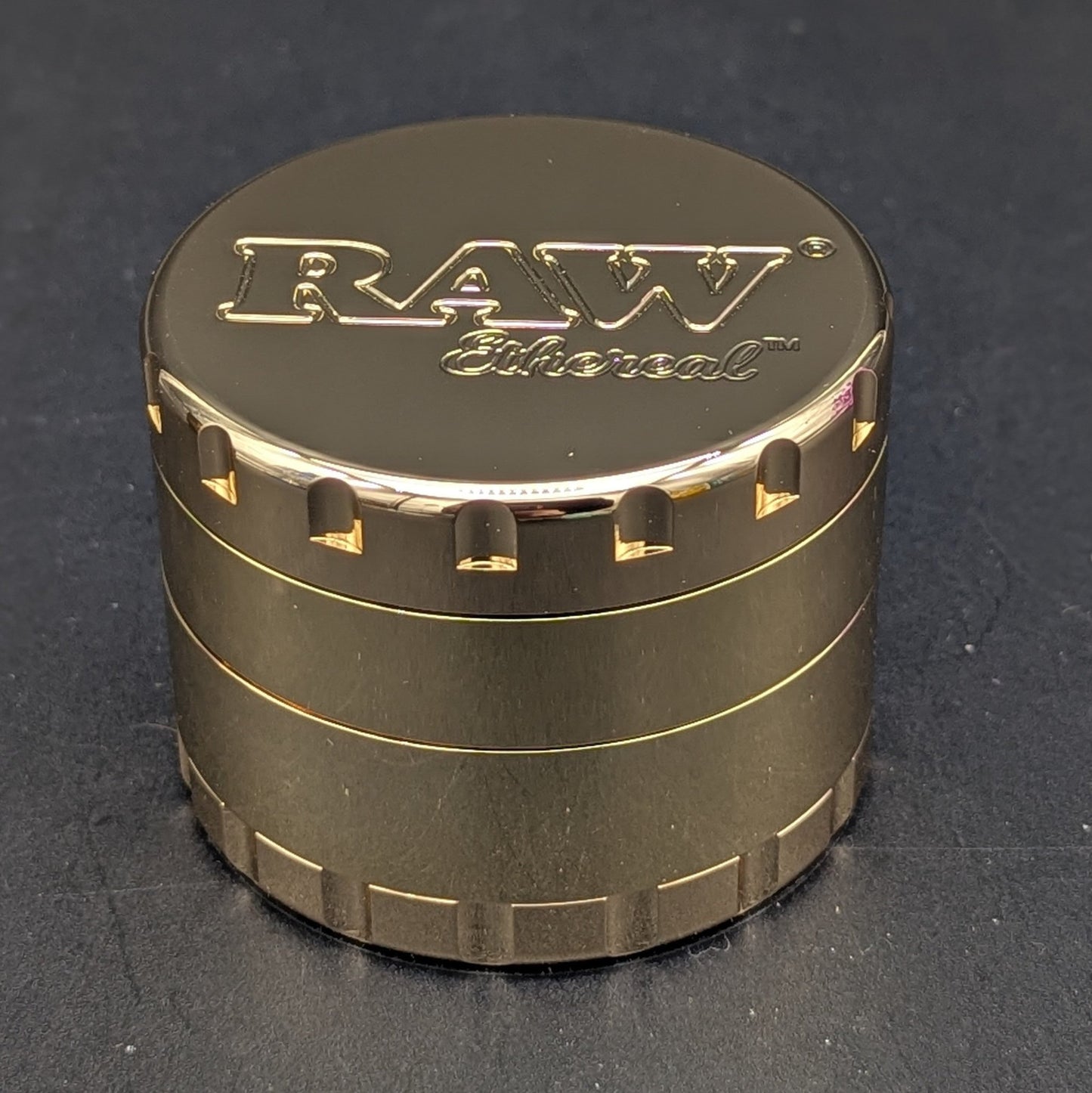 RAW Ethereal Gold - Plated Stainless Steel Grinder | 4pc | 2.75" - Meech Madness Smoke Shop