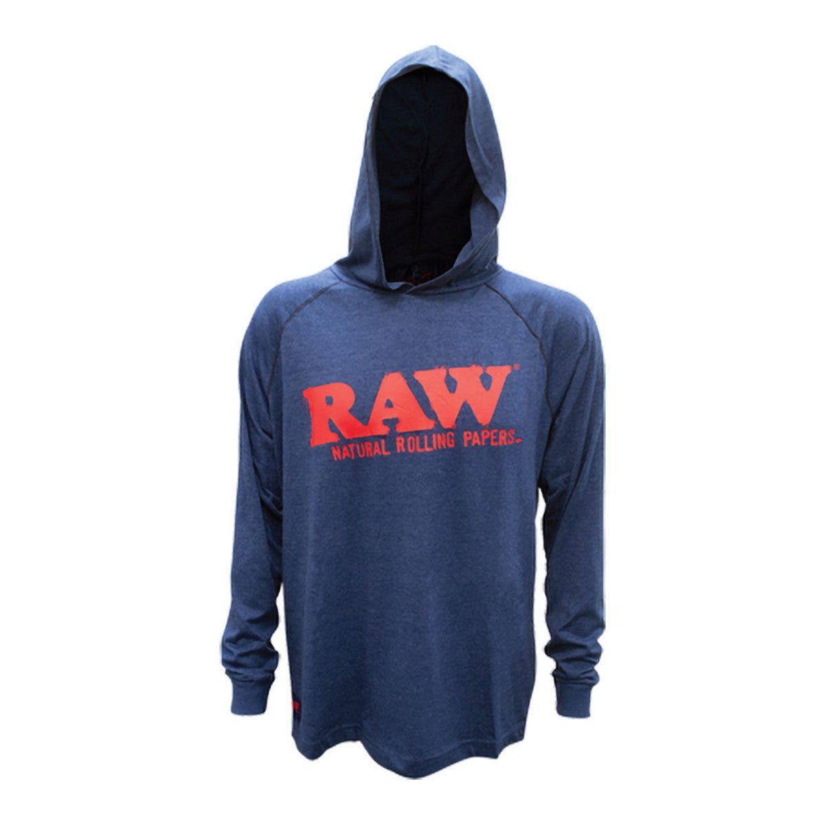 RAW Lightweight Hoodie Shirt - Blue/Red-Meech Madness Smoke Shop